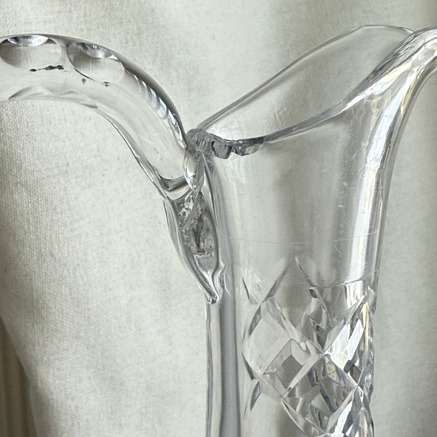 Crystal cruet pitcher