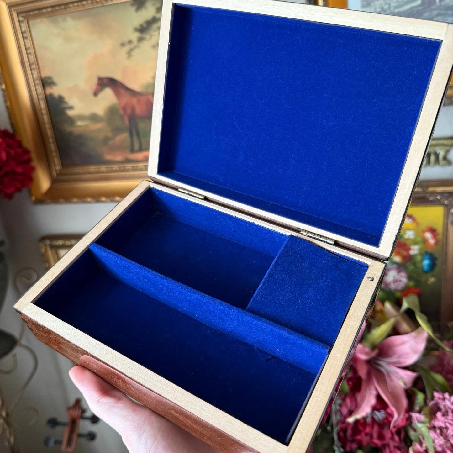 Vintage Edmund Blair Leighton "Signing The Registry" Jewelry Music Box