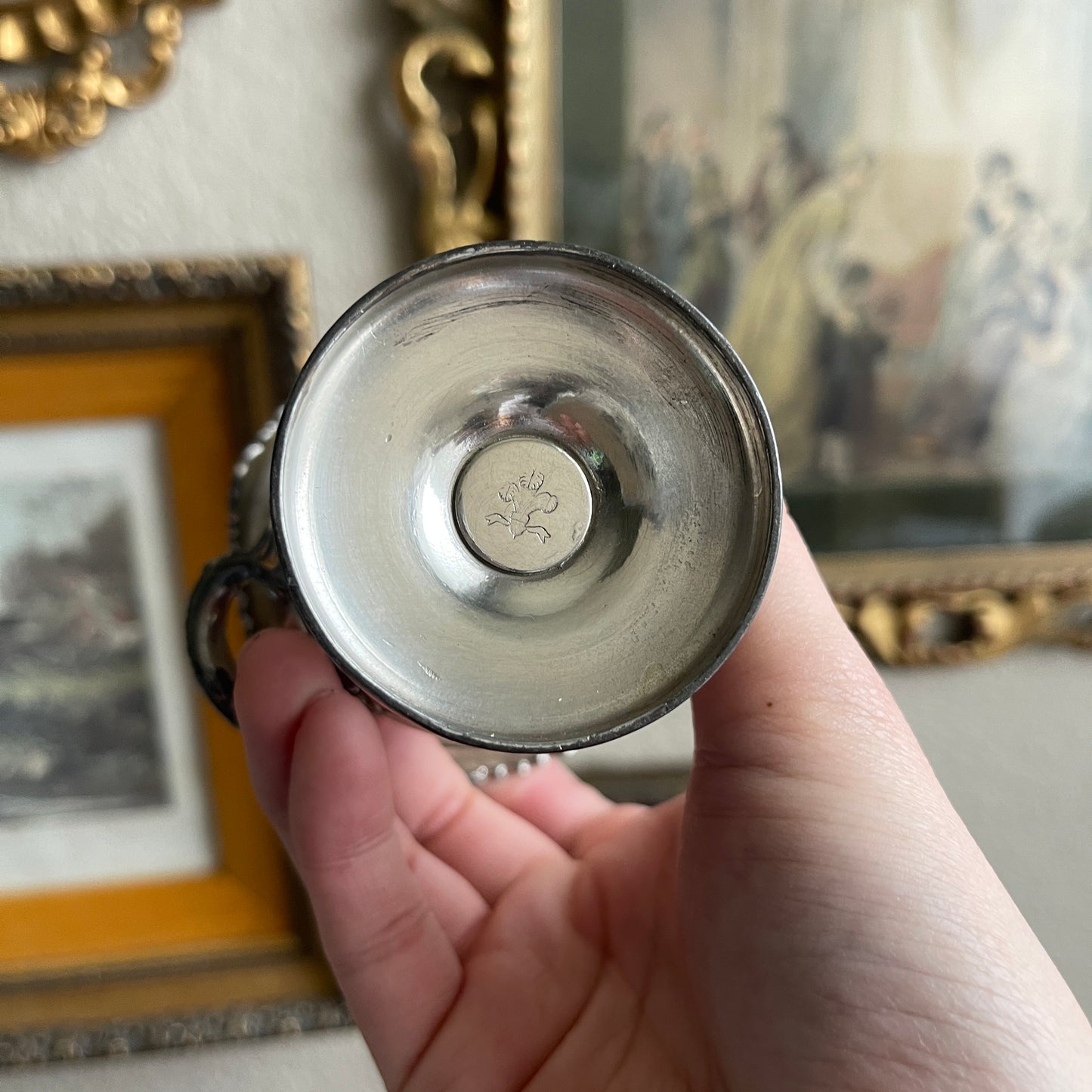 Vintage mini Silver toothpick holder