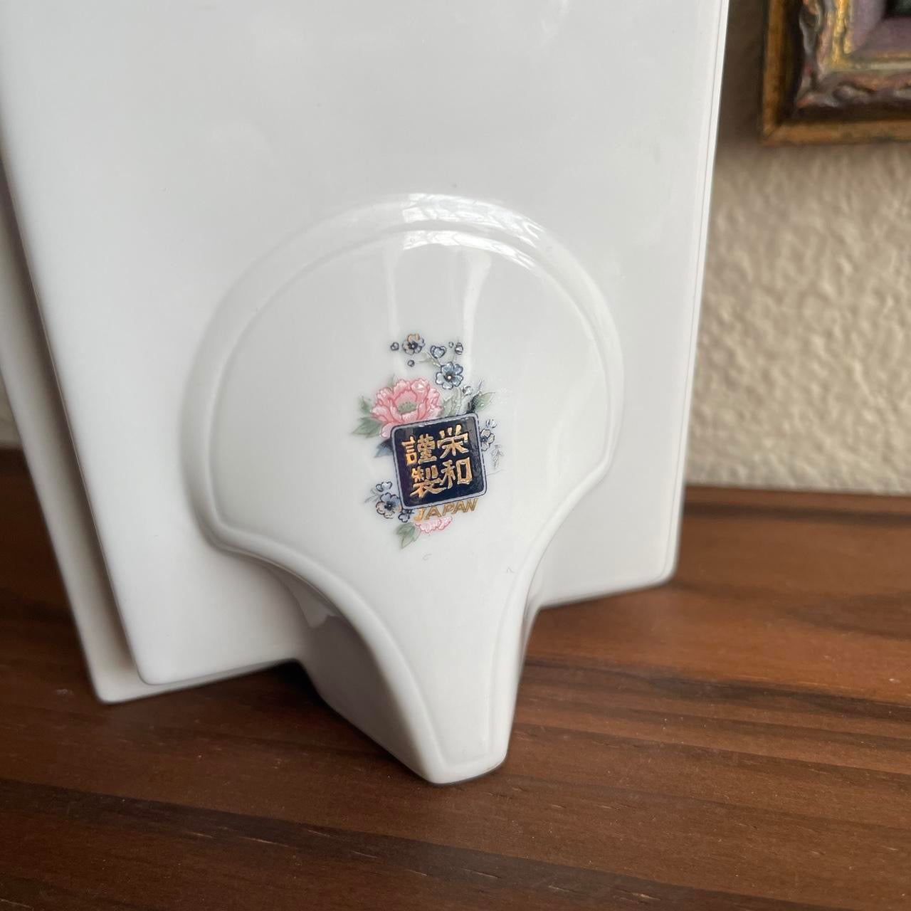 Vintage ceramic floral table picture frame