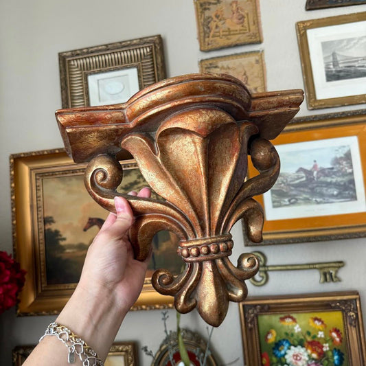 Vintage Pedestal Wall Shelf