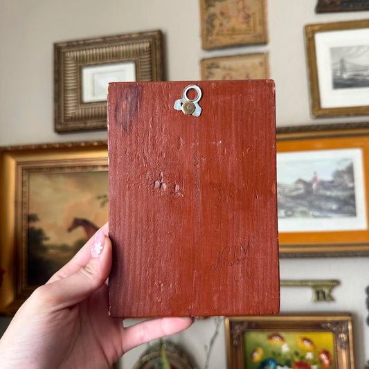 Hand-painted Religious Wooden Plaque