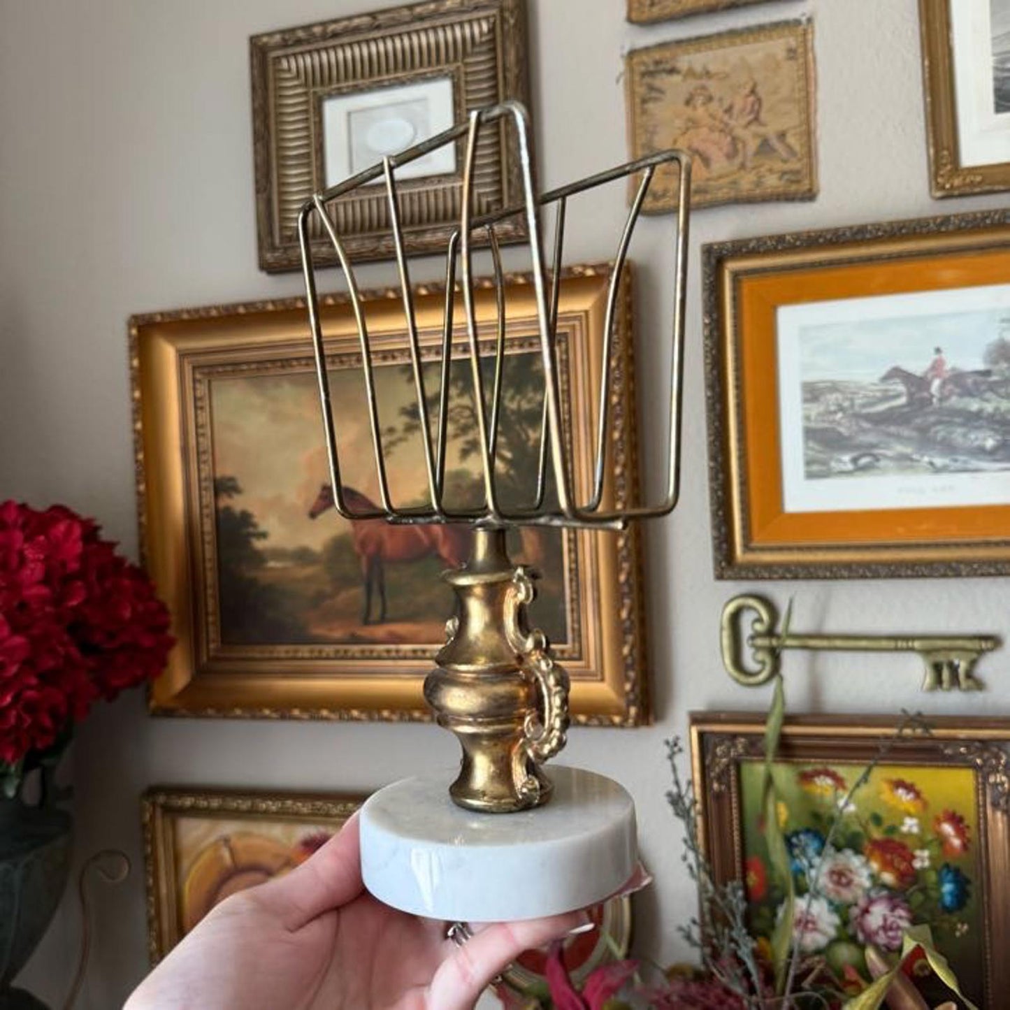 Vintage Napkin Holder with Marble Base