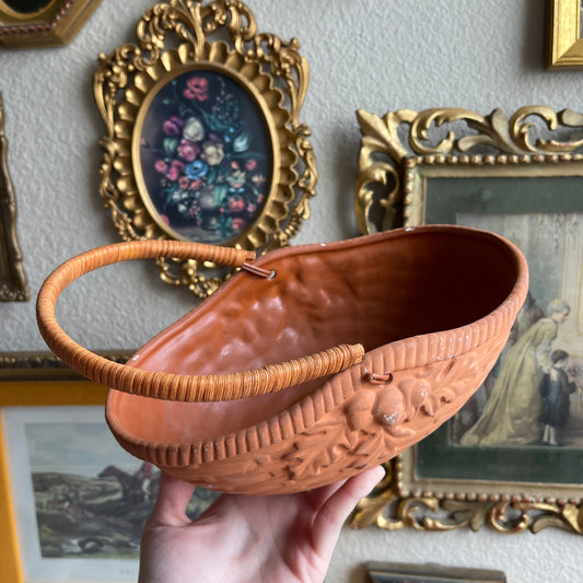 Teleflora Clay Terracotta Basket Pottery