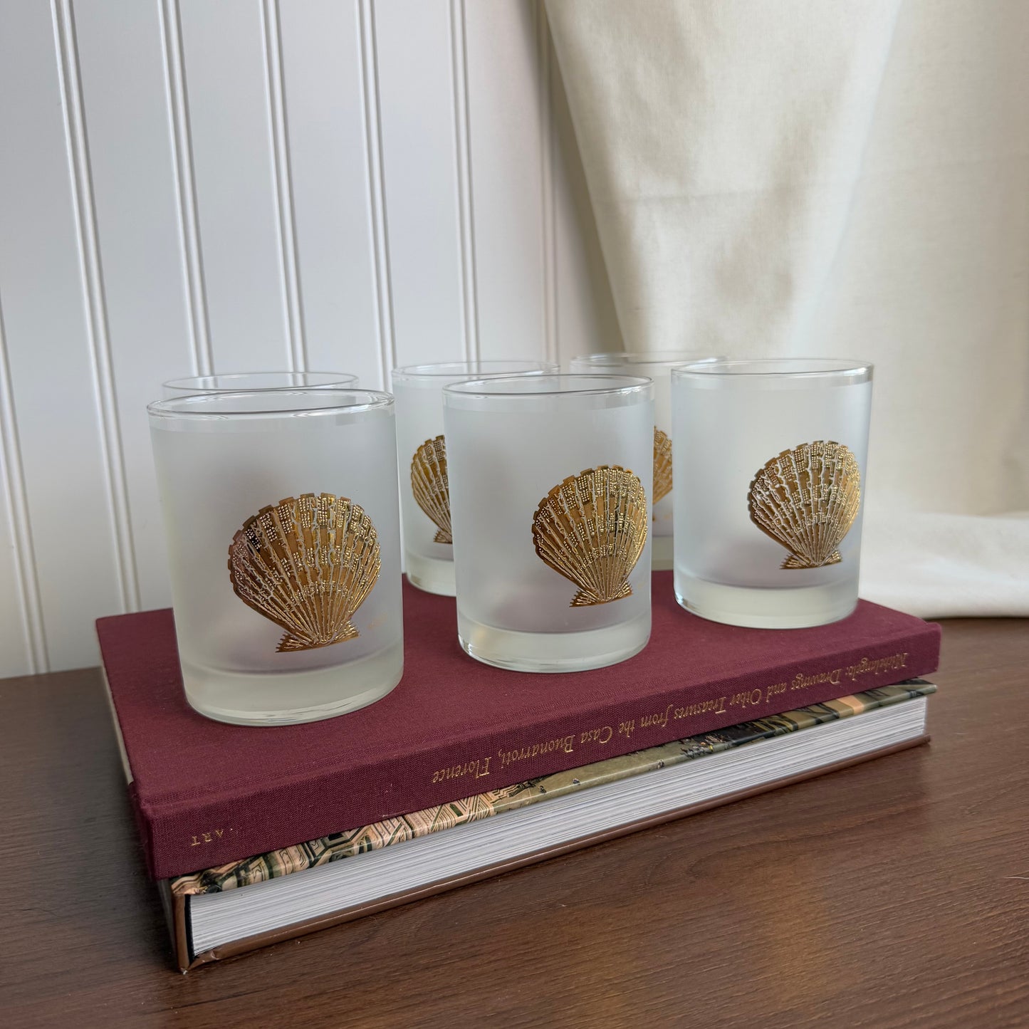 Set of 6 Shell Culver Glass