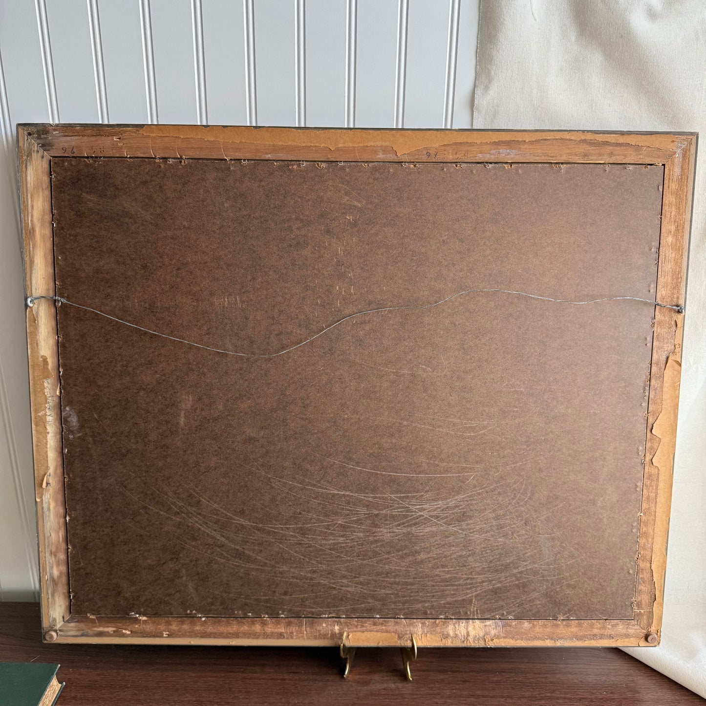 Vintage needlepoint Lady Framed