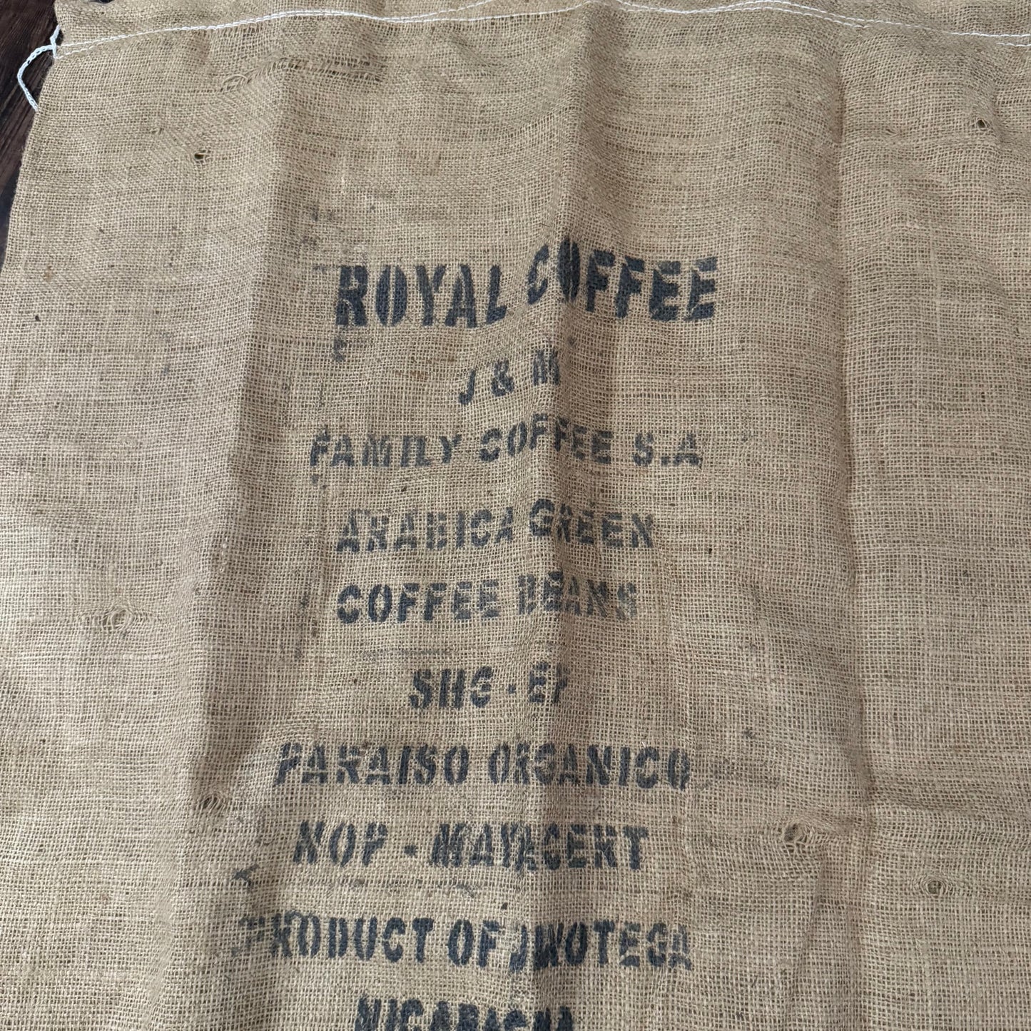 Burlap Royal Coffee bag