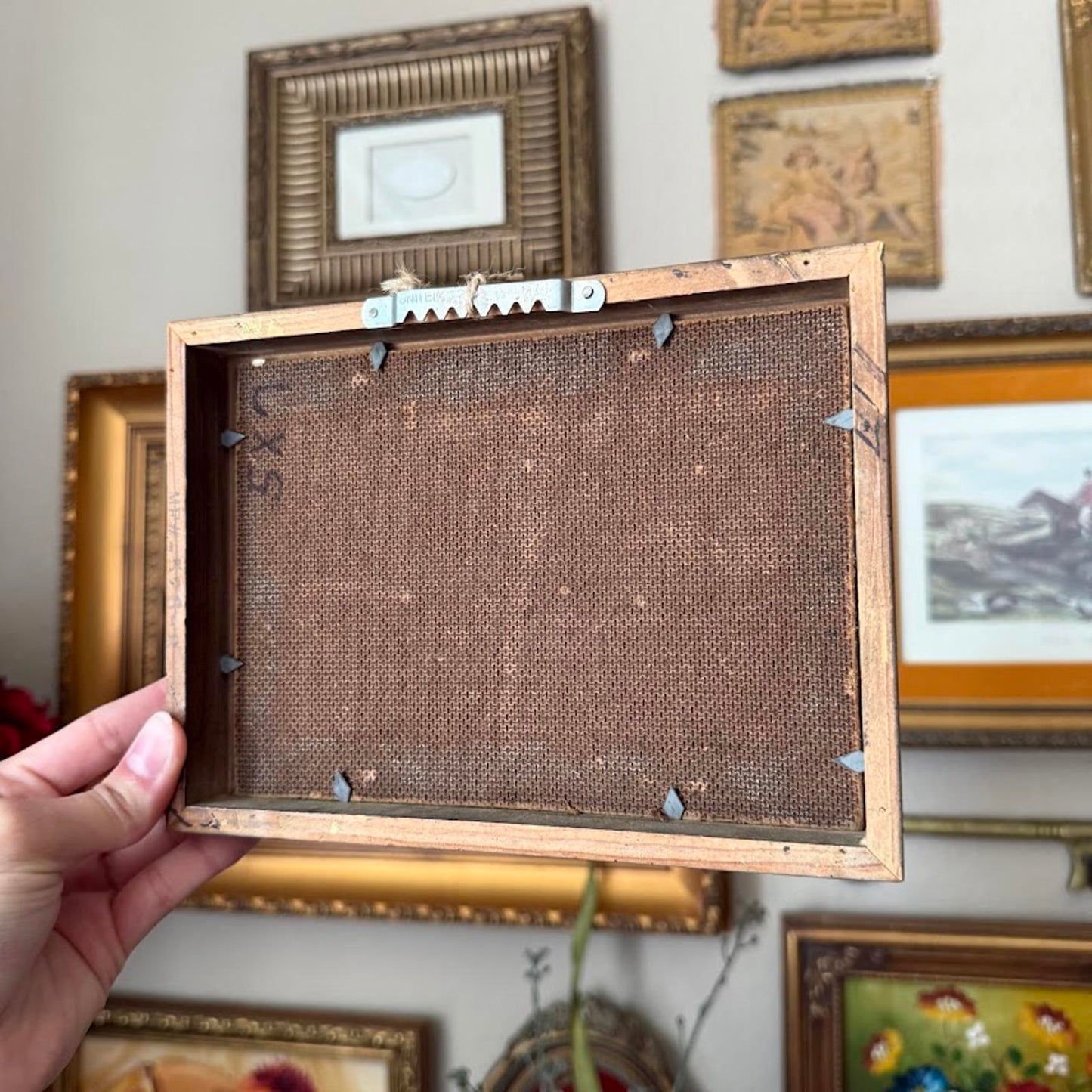 Vintage Farmhouse & Bluebonnets Painting