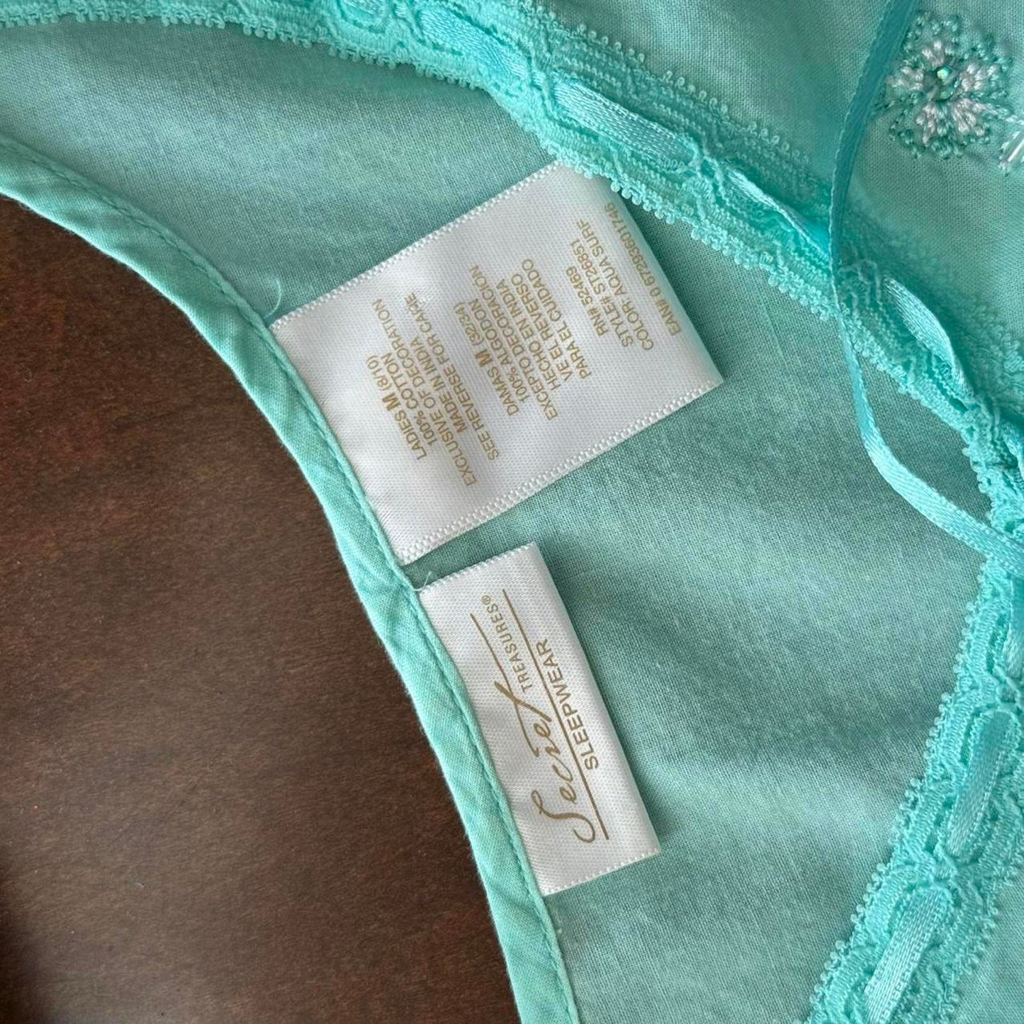 Secret Treasures Women's Blue/Green Pajama