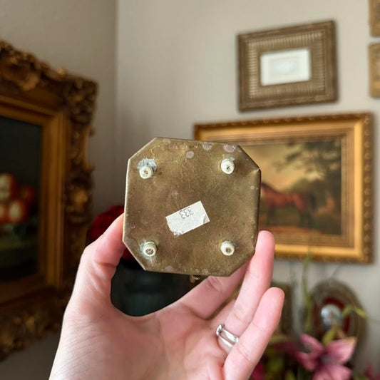 Vintage Brass Cricket Box