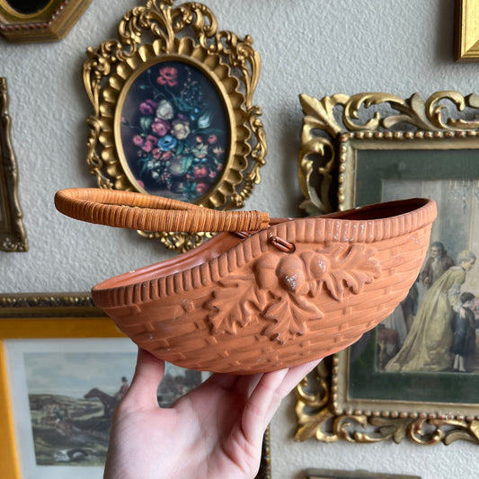 Teleflora Clay Terracotta Basket Pottery