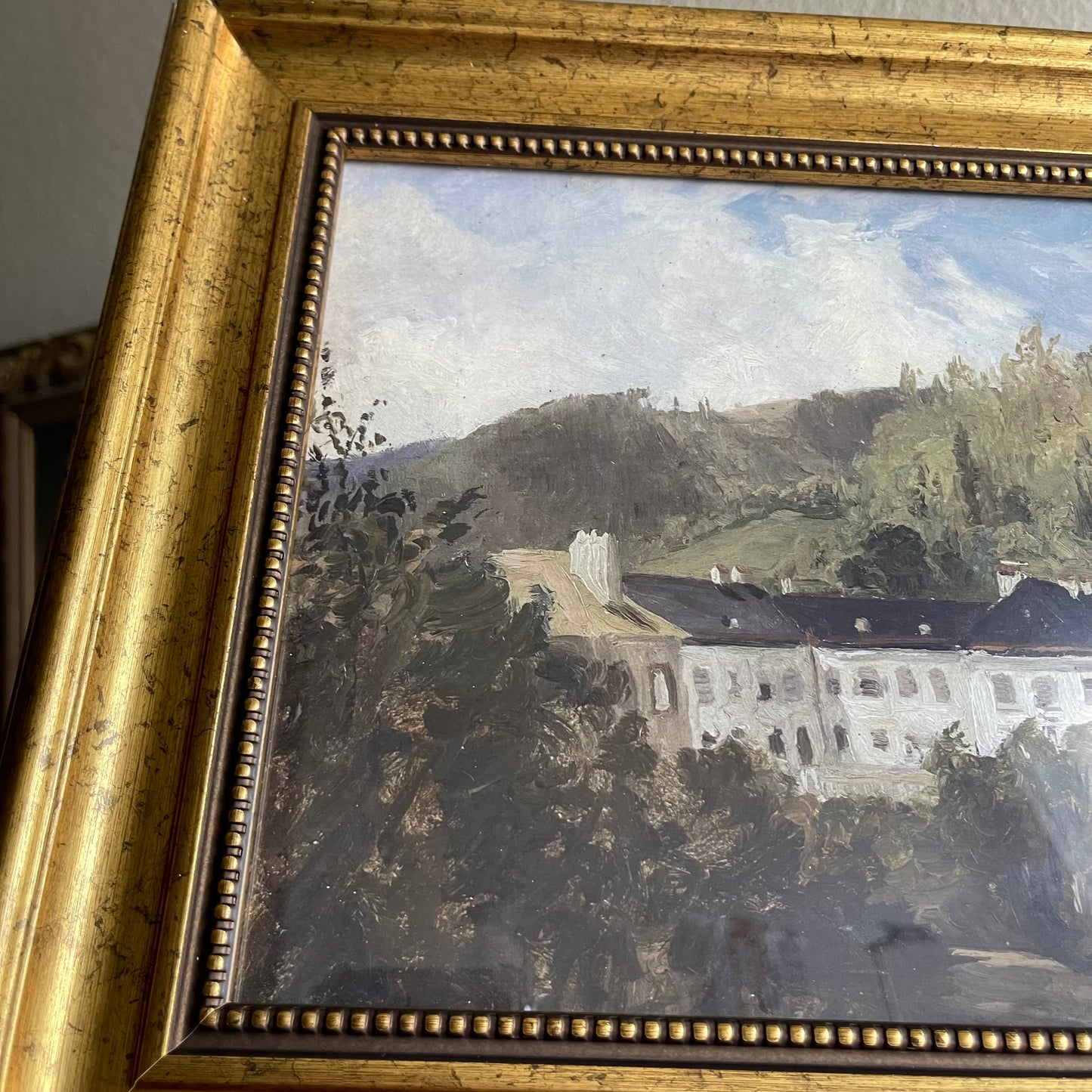 Vintage inspired House scenery art print framed Gallery Wall