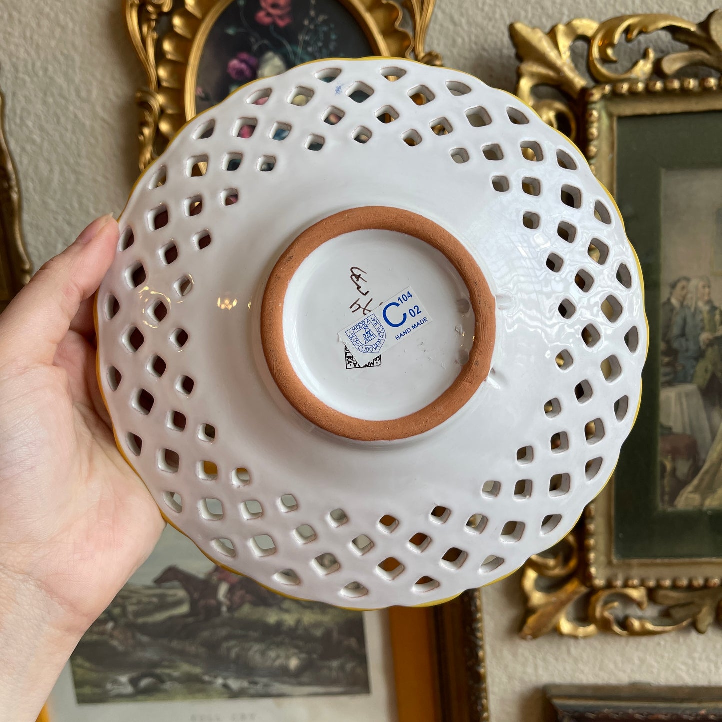 Majolica Plate Slovenska Majolika hand painted plate