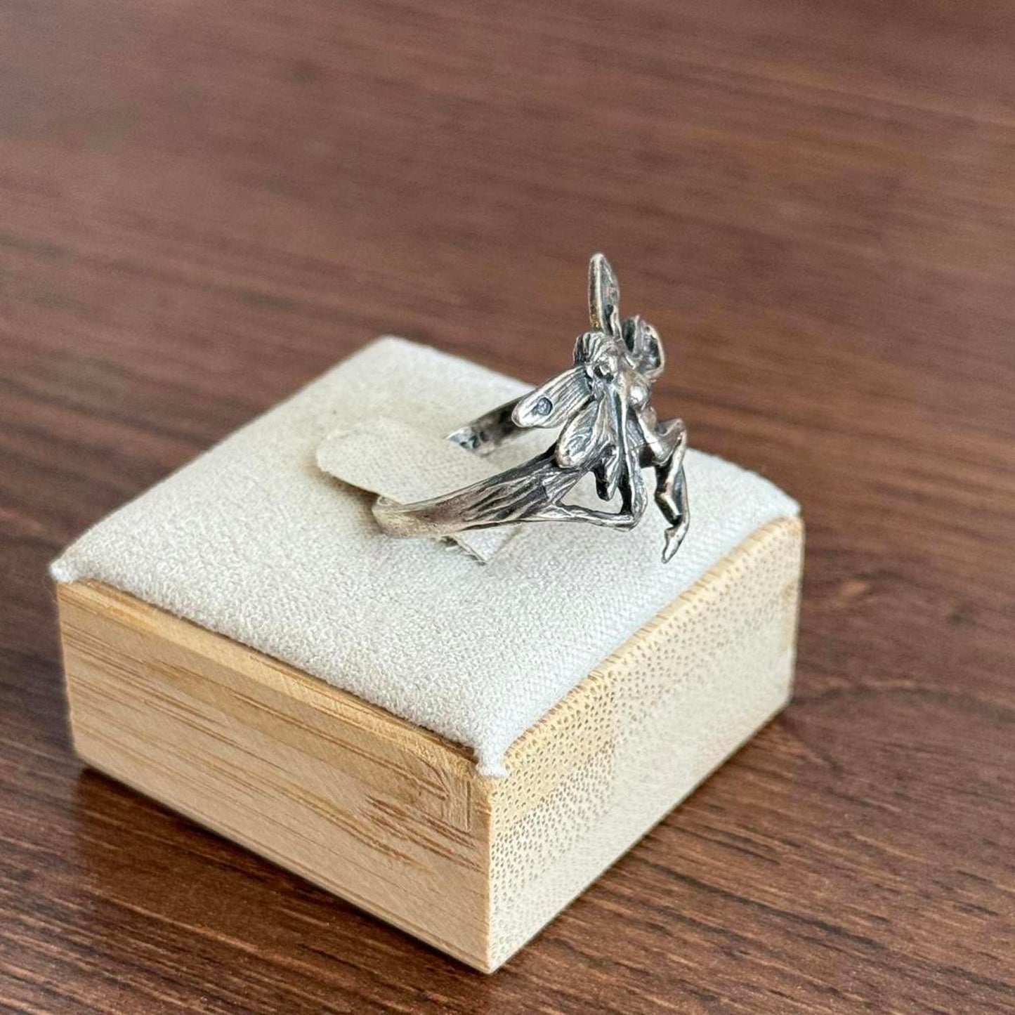 Silver fairy ring with a touch of whimsy