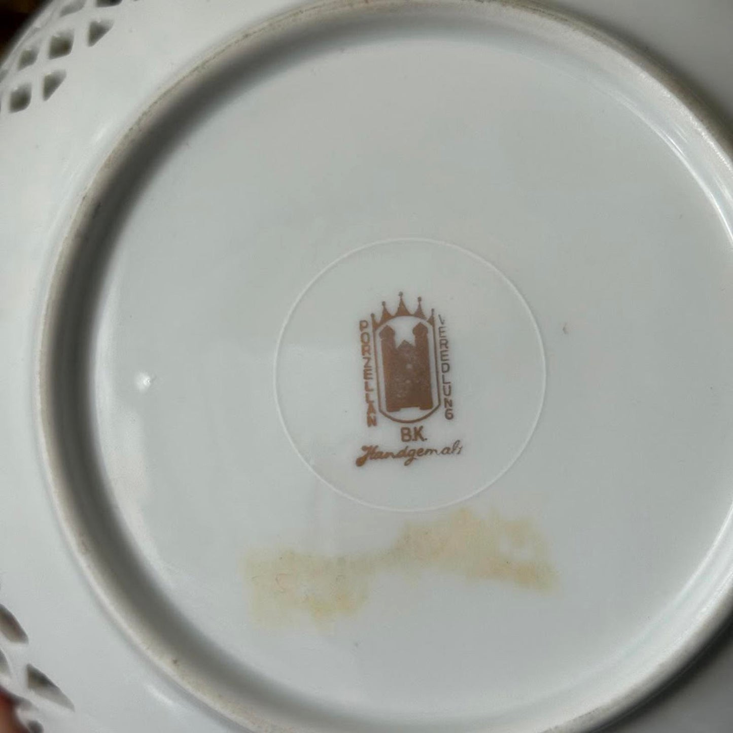 Vintage Floral Porcelain Dish