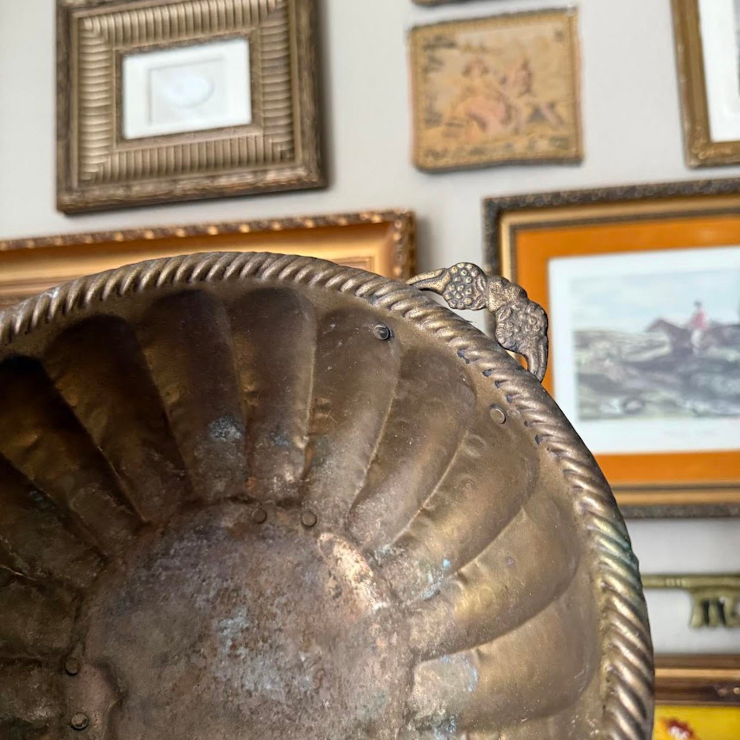 Vintage Brass Footed Bowl