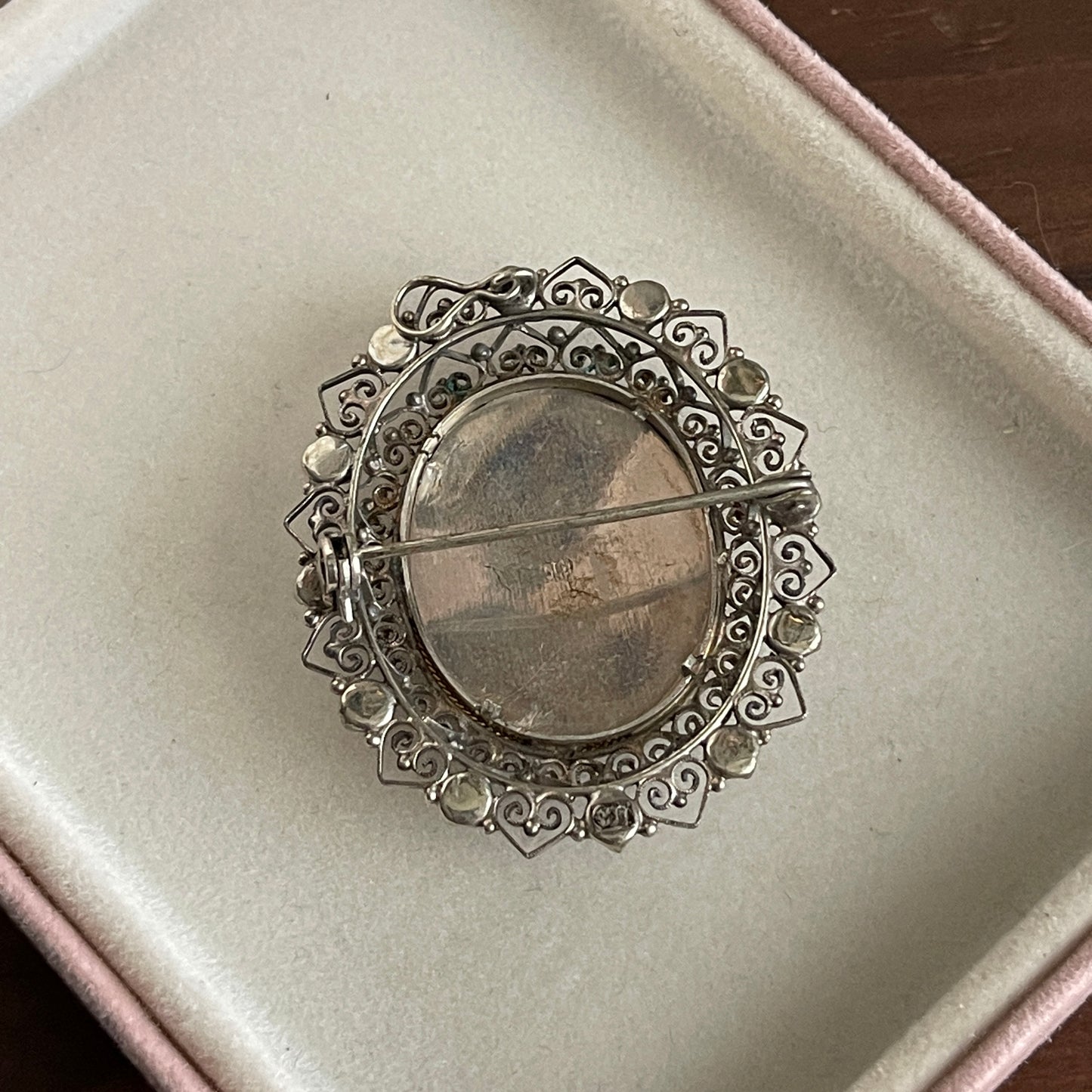 Vintage Cameo Portrait Brooch