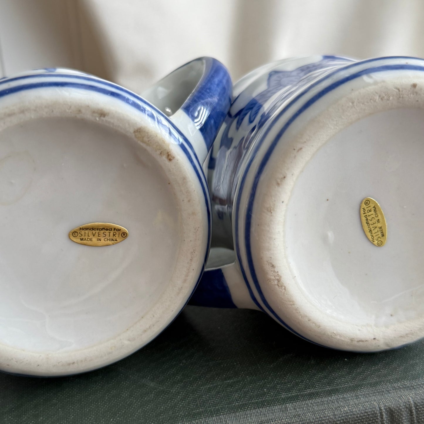 Silvestri white & Blue creamer set