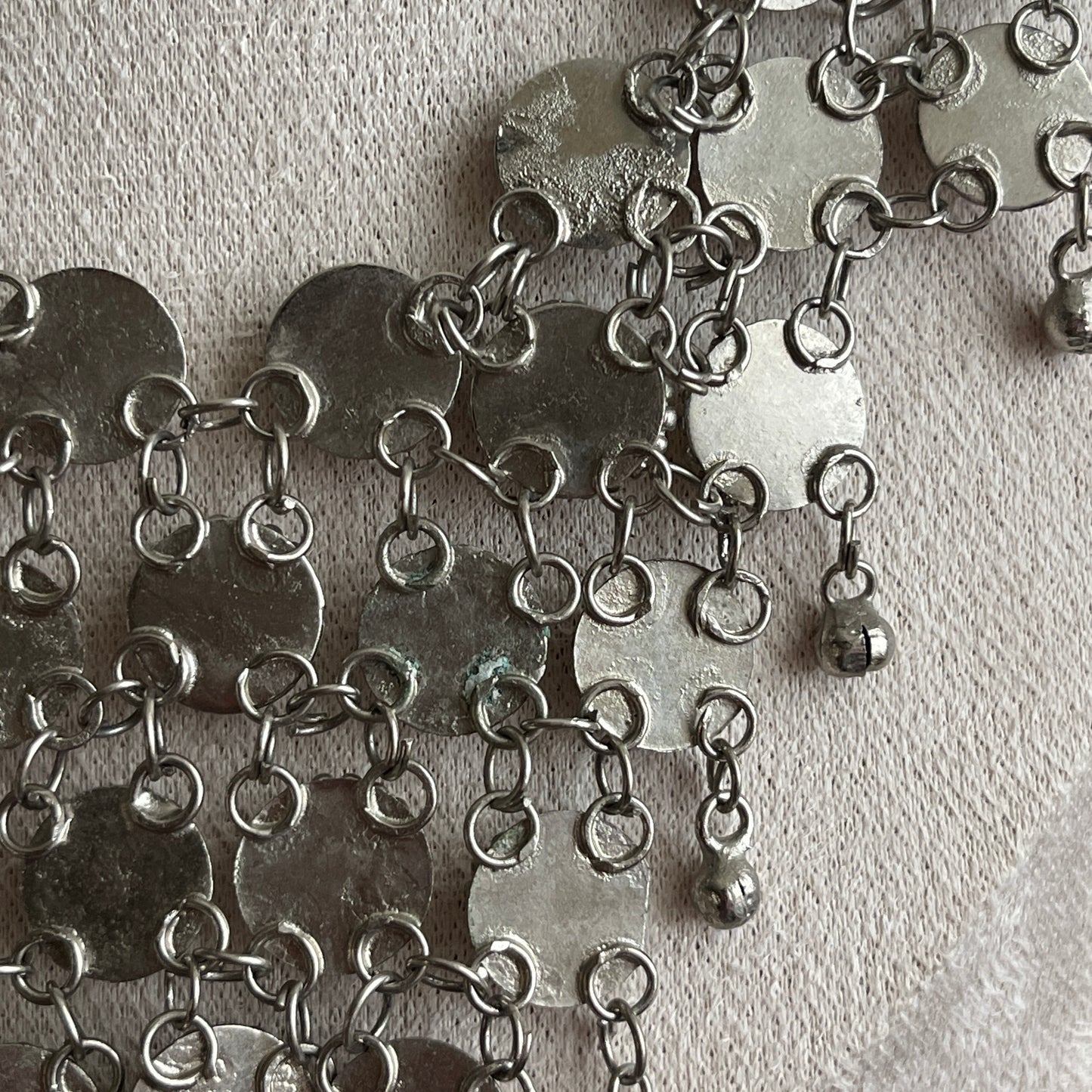 Silver tone Morocoo bib style semi precious stones with matching earrings