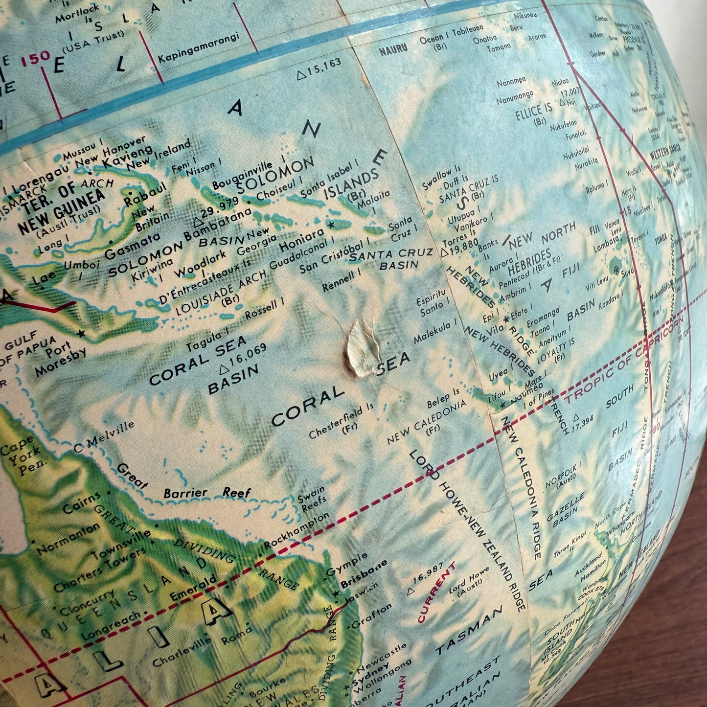 Vintage Rand McNally World Portrait Globe