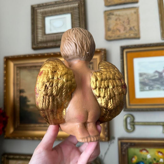 Vintage Hand-Painted Ceramic Cherub