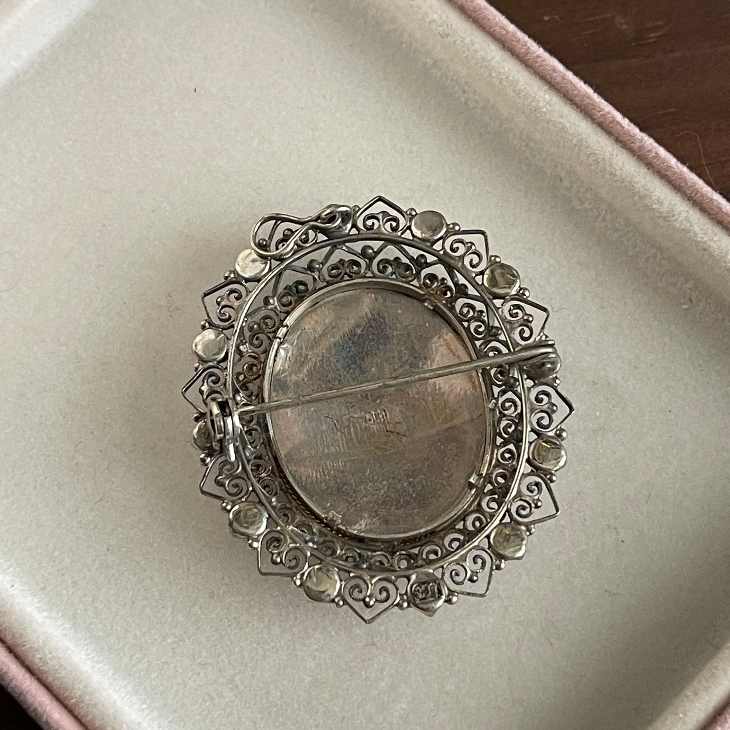 Vintage Cameo Portrait Brooch