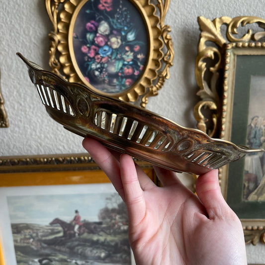 Vintage Decorative Italian Mod Dep Brass Bowl