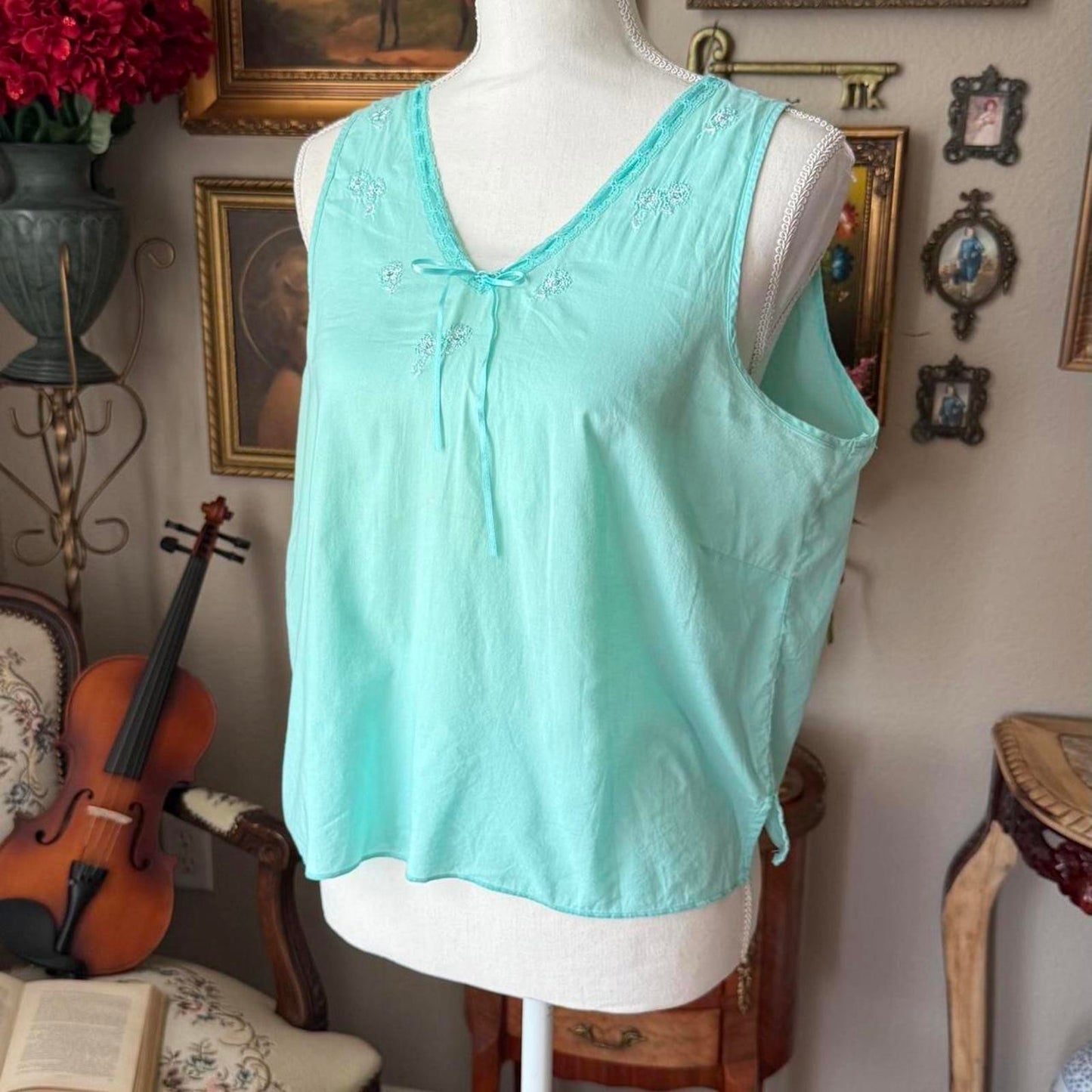 Secret Treasures Women's Blue/Green Pajama