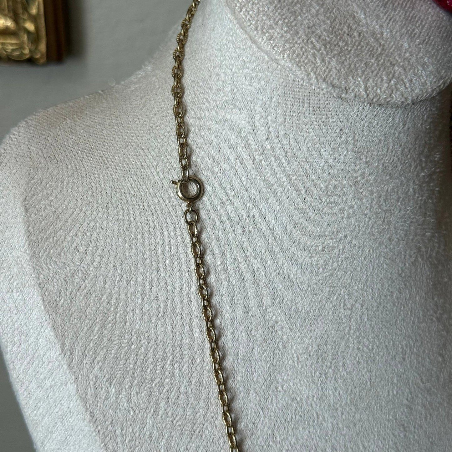 Vintage Faux Opal Necklace gold gone