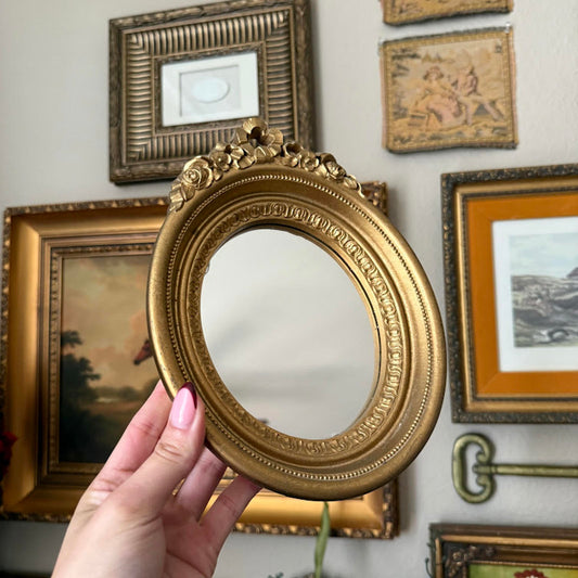 Vintage Home Interiors Gold Ornate Mirror Wall Hanging