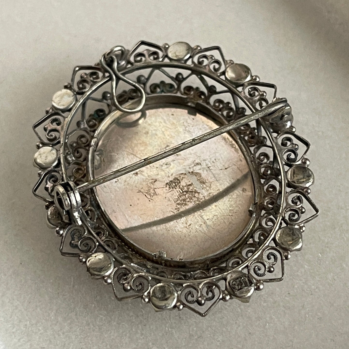 Vintage Cameo Portrait Brooch