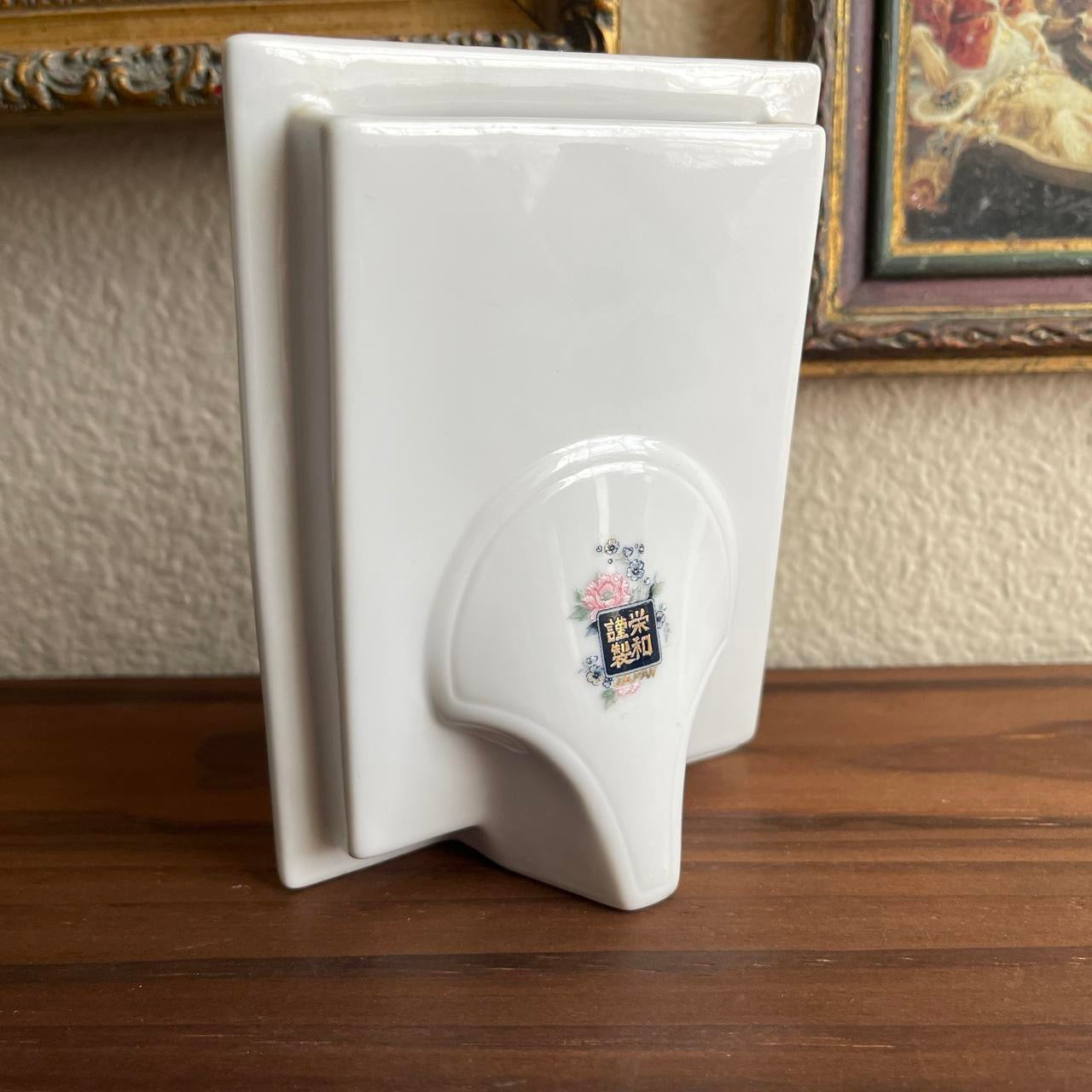 Vintage ceramic floral table picture frame