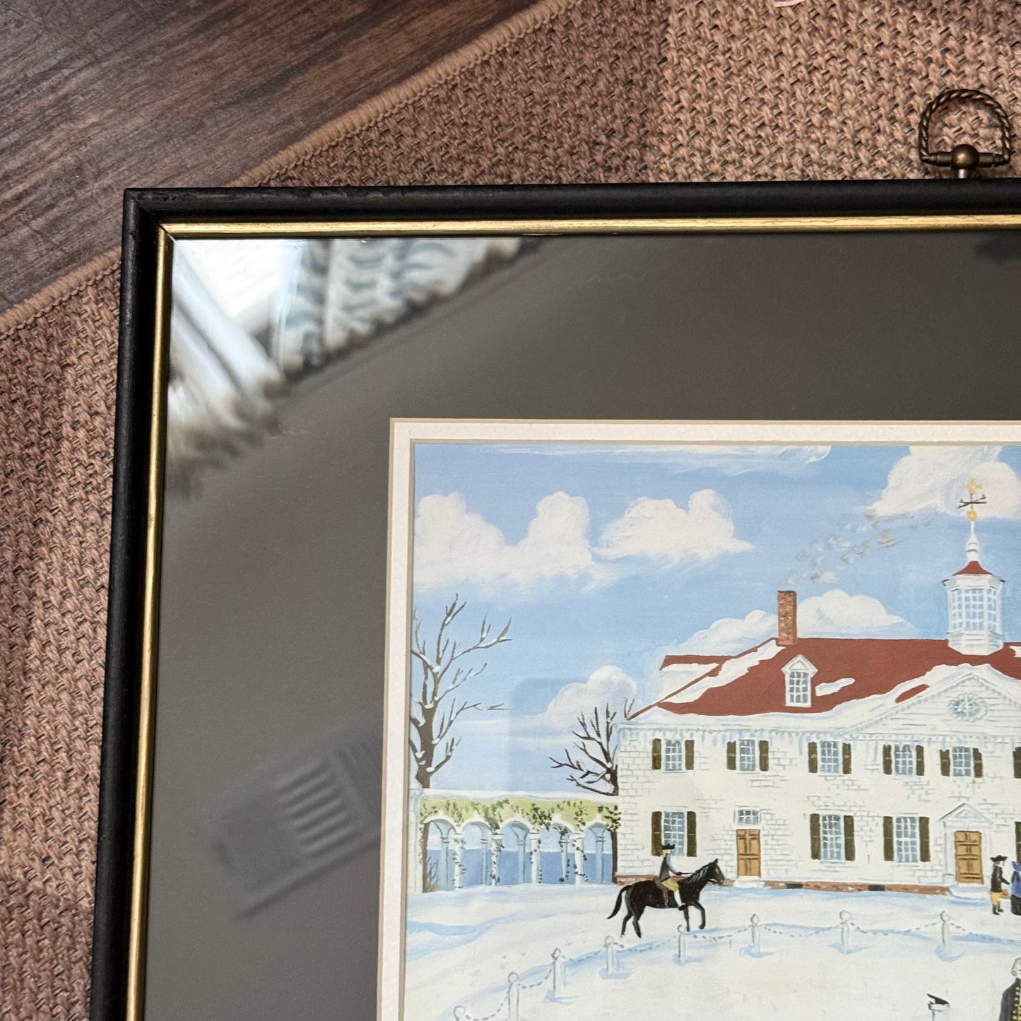 Vintage George Washington's Mount Vernon scenery Print Framed