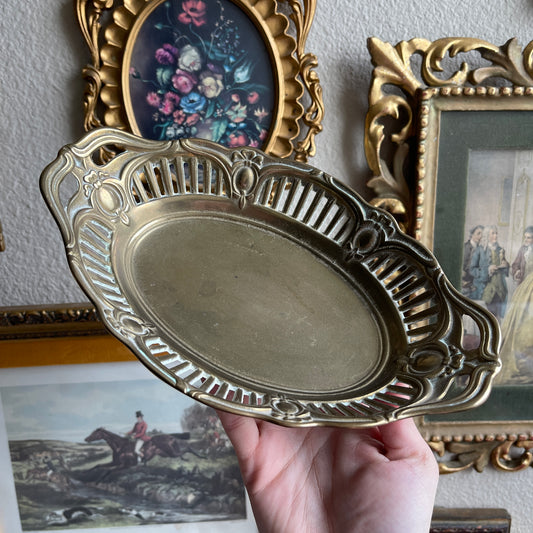 Vintage Decorative Italian Mod Dep Brass Bowl