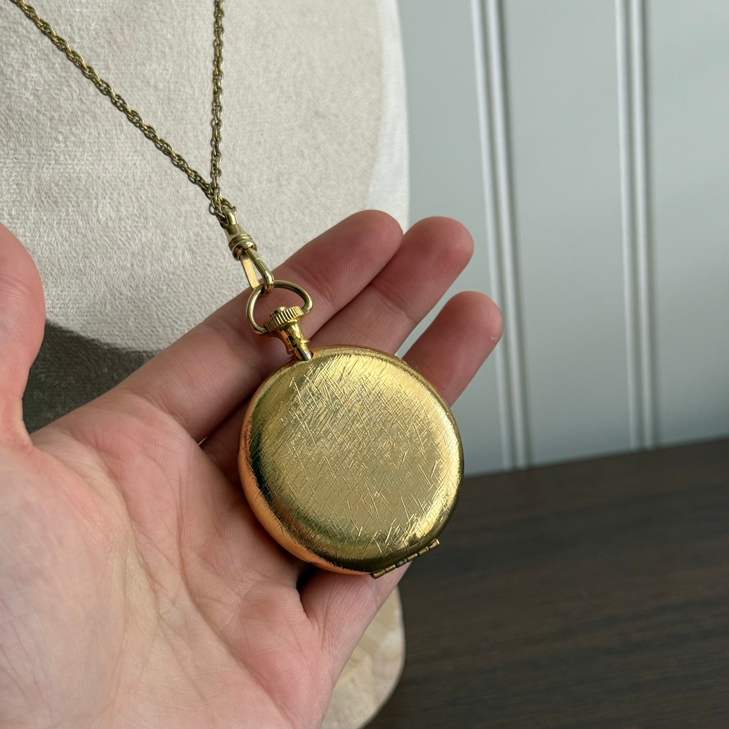 Vintage Pendant Locket Engraved S Necklace