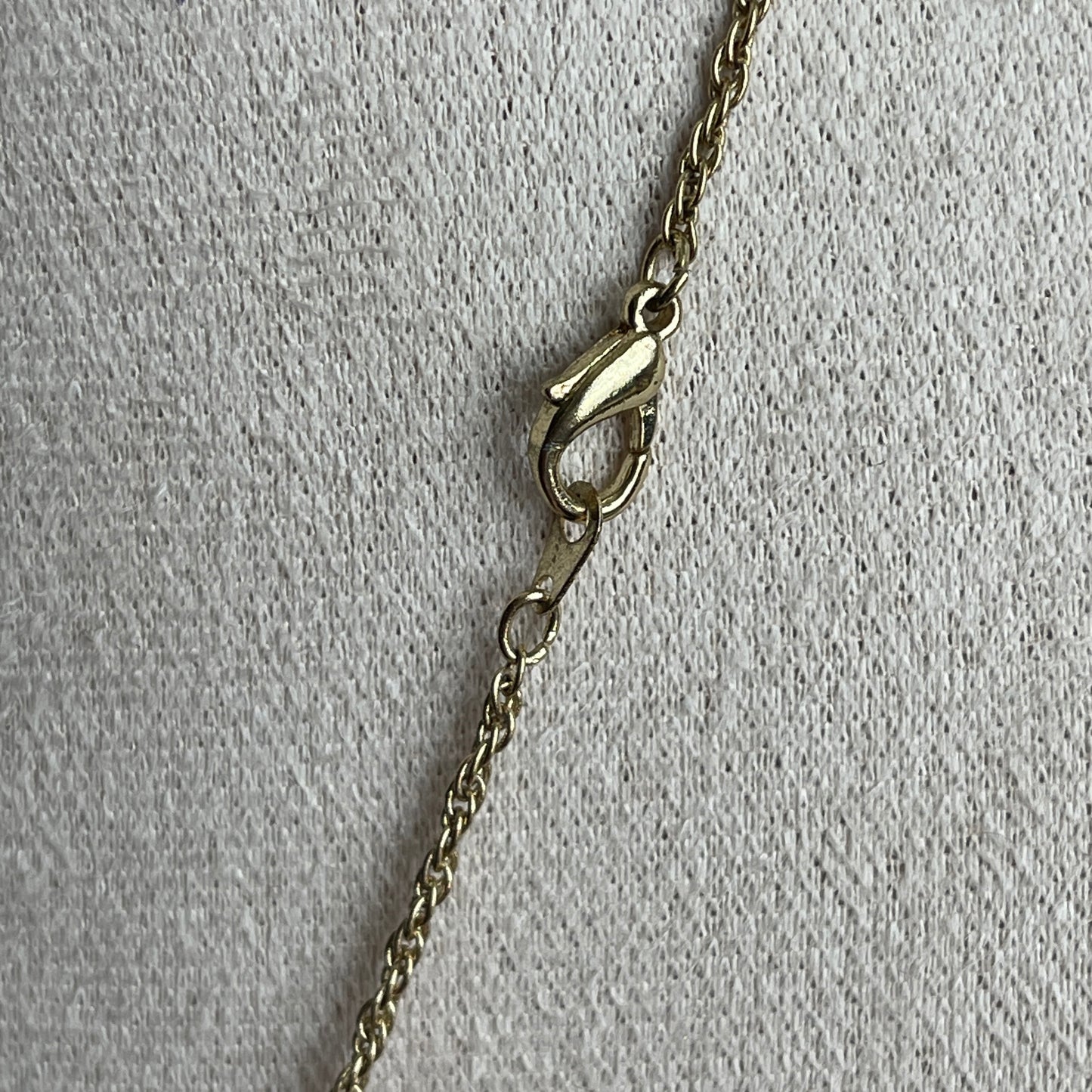 Vintage rose pink diamond with porcelain rose gold tone locket necklace