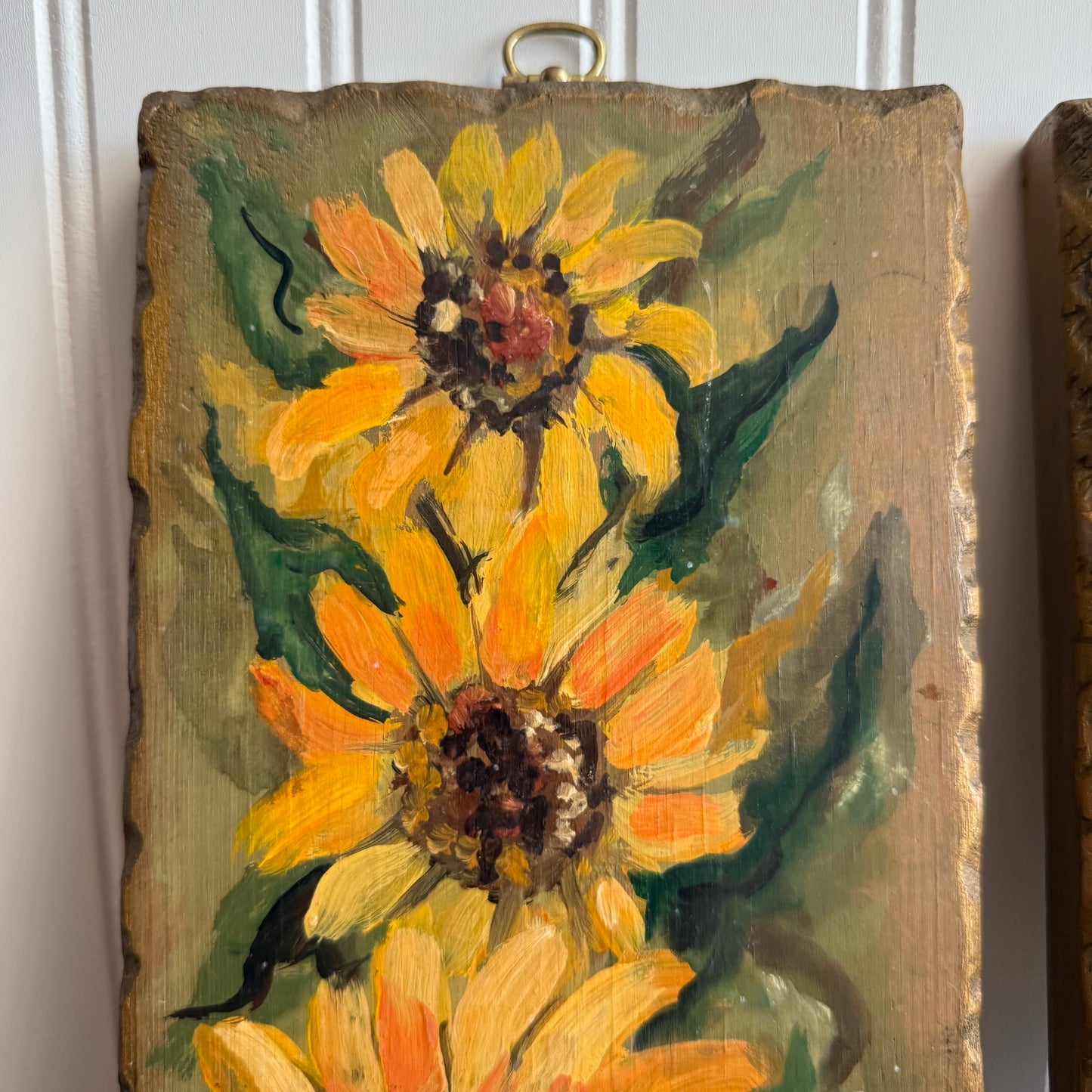 Handpainted Sunflower Wall Plaques Set