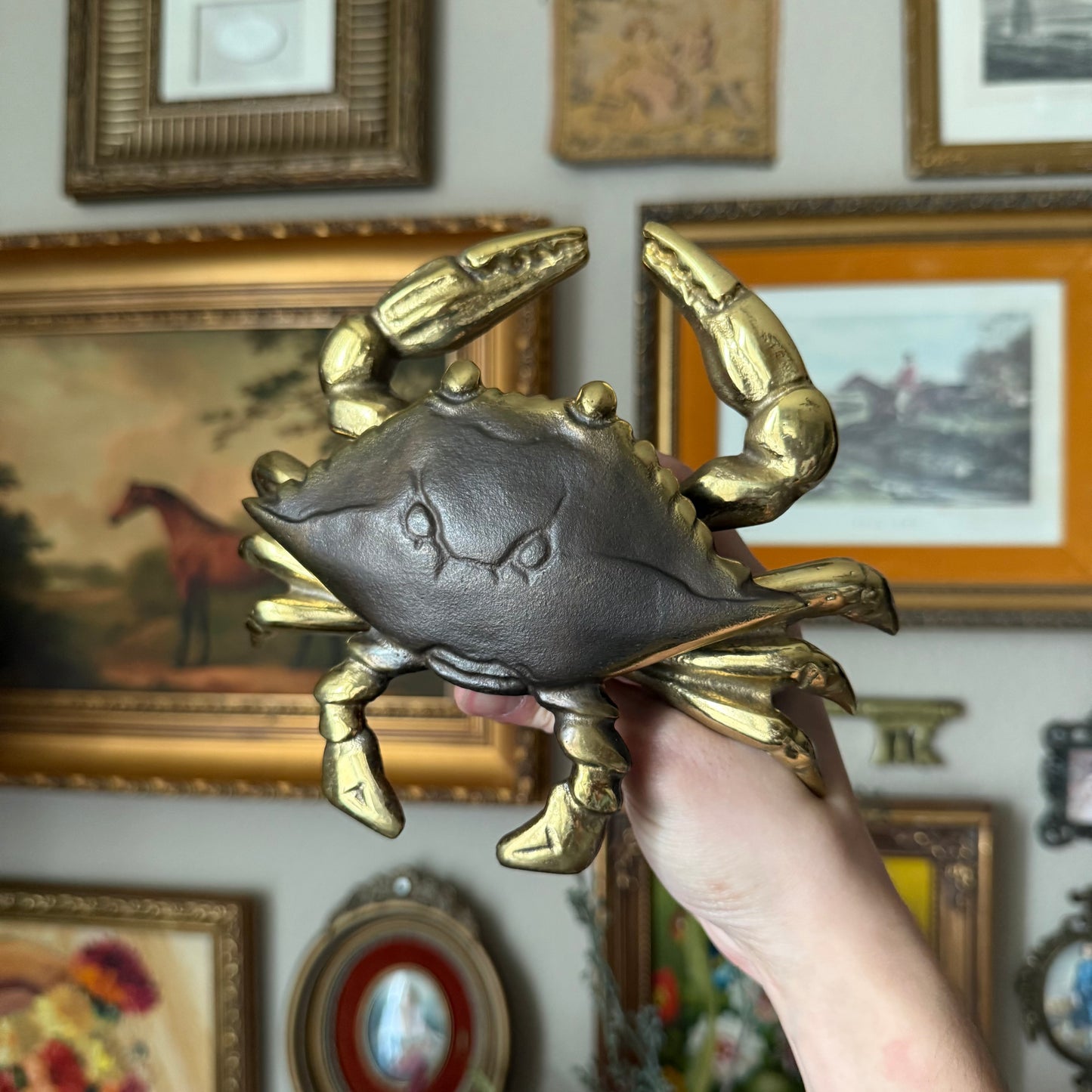 Vintage Brass Crab Door knocker 1998
