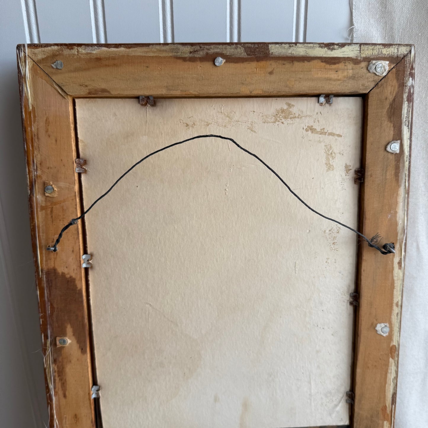 Vintage currier and Ives Ladies Print Mirror Framed