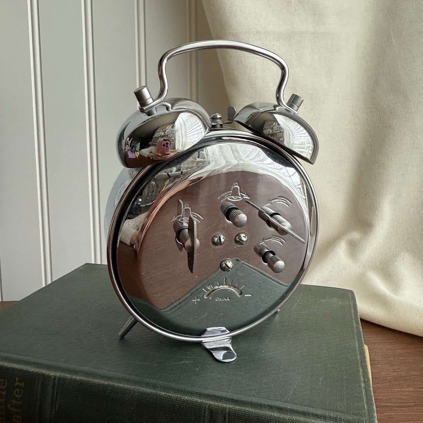 Silver tone Twin bell alarm clock