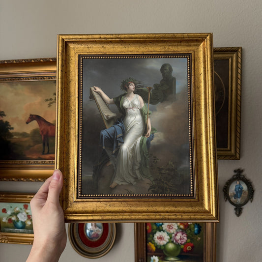 Vintage style Inspired Muse of Poetry Roman Greek art print framed Gallery Wall