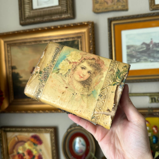 Antique Little Girl Jewelry Box