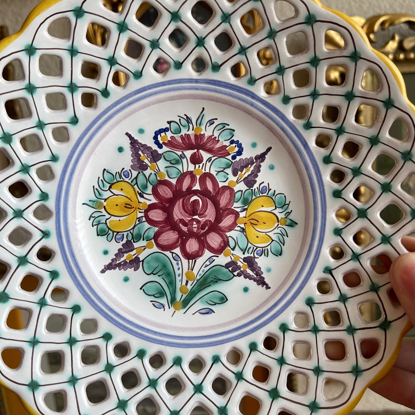 Majolica Plate Slovenska Majolika hand painted plate