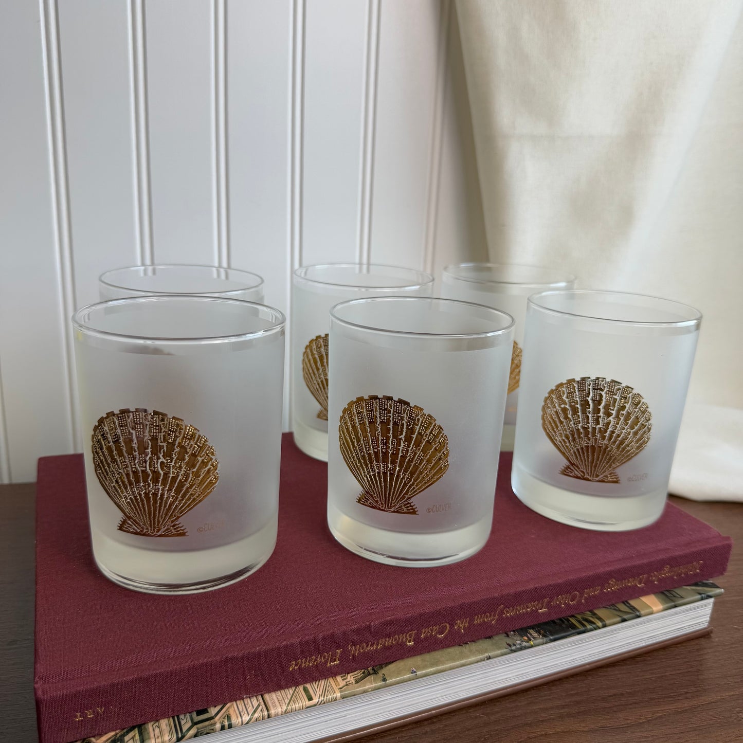 Set of 6 Shell Culver Glass