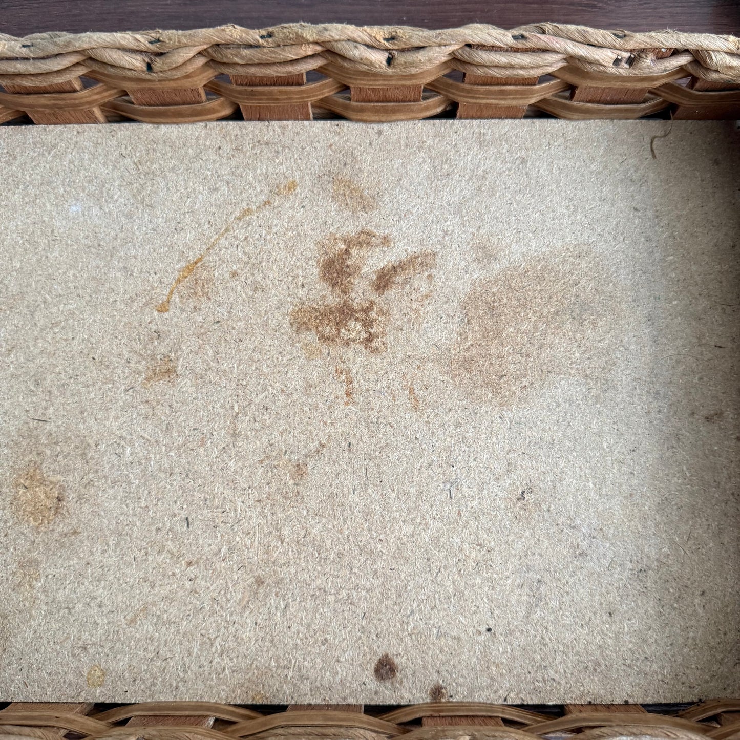 Pyrex Travel Serving Cork and Woven Wicker Tray