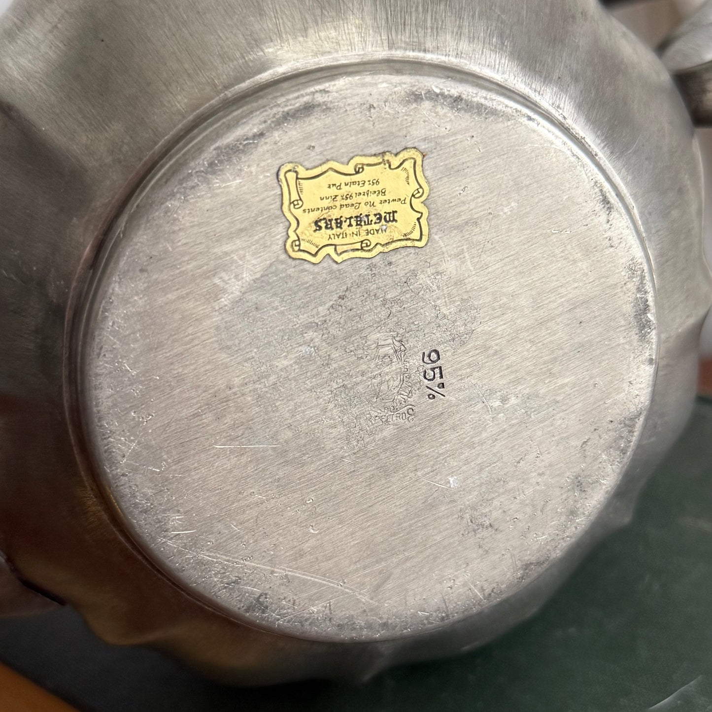 Italy Metalars Elegant Pewter Teapot