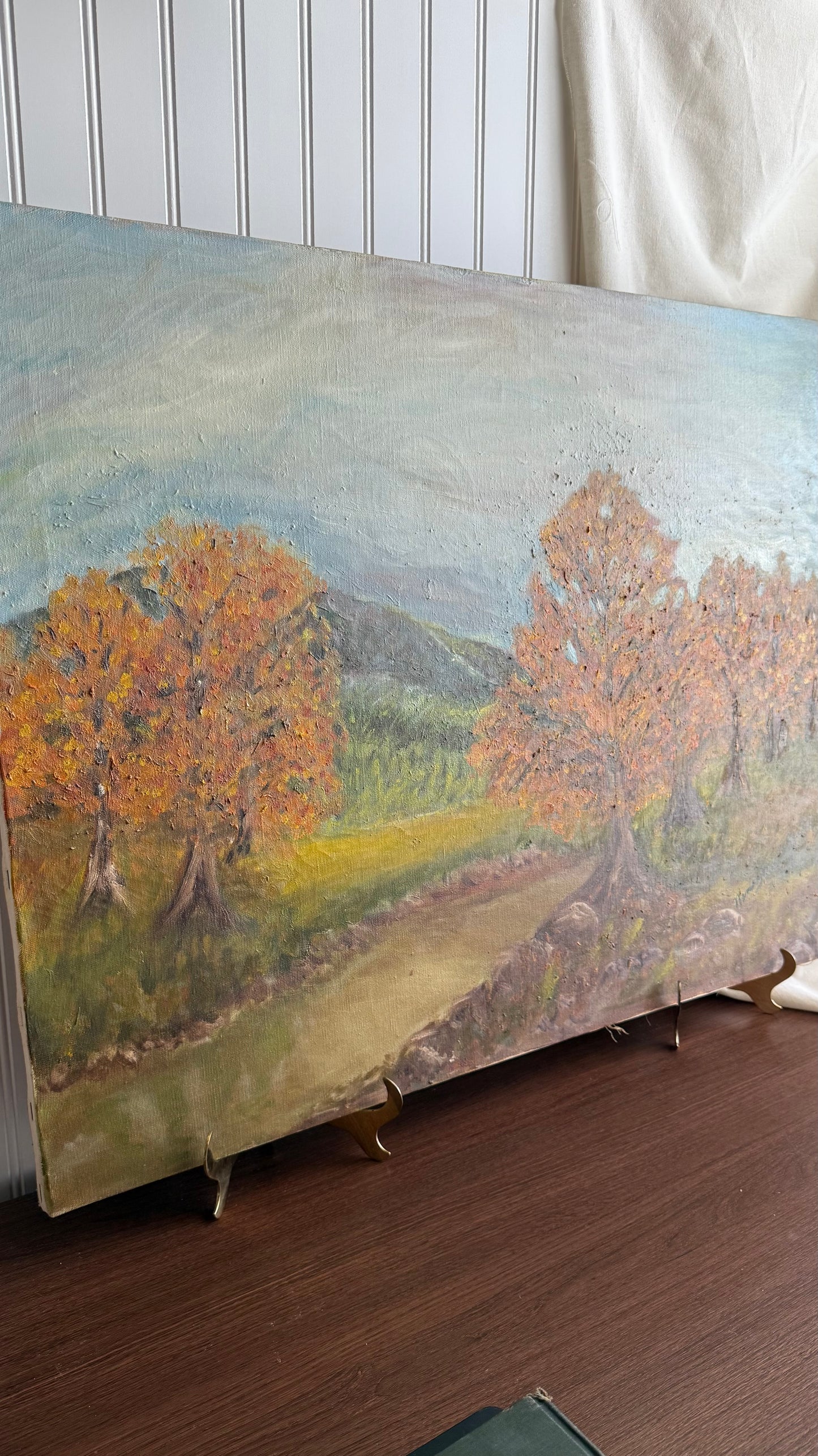 Fall Impressionist Mid Century Painting signed