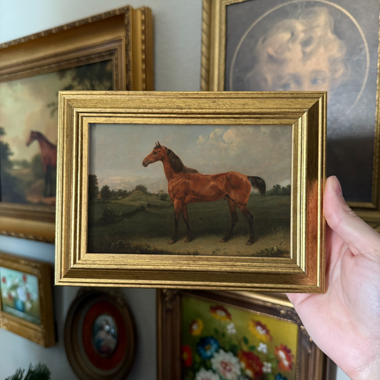 Brown Horse in Landscape Art Print Gallery Wall