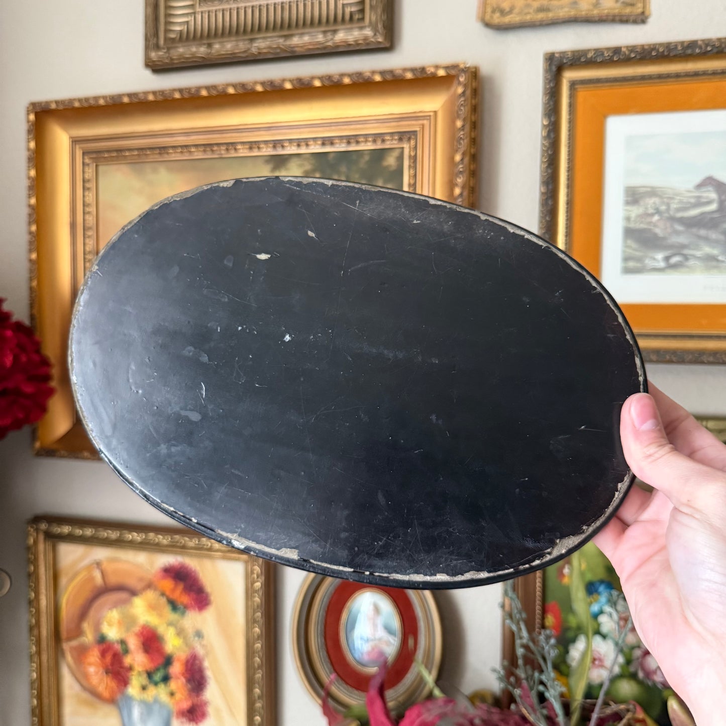 Chinese Oval Mother of Pearl Tray