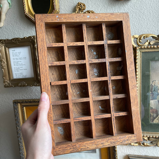 Vintage style wood display shelf